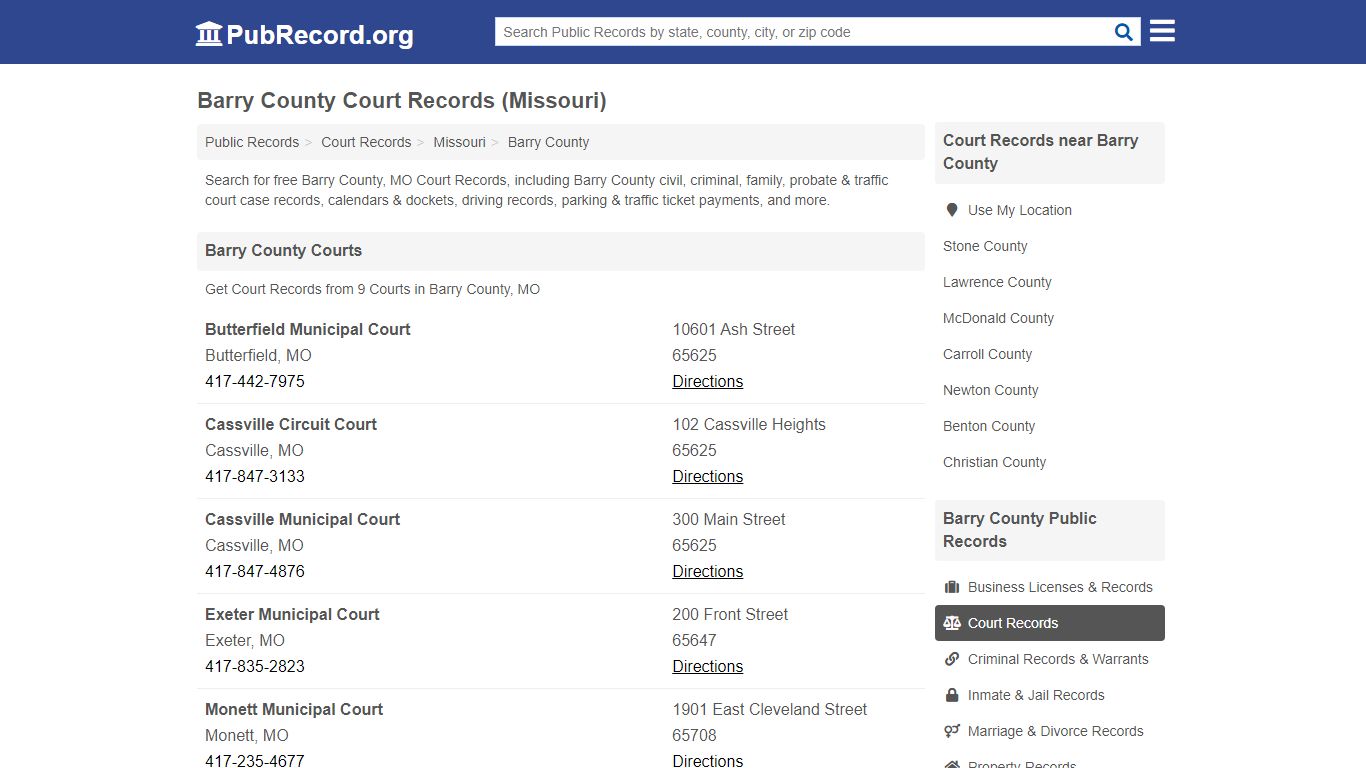 Free Barry County Court Records (Missouri Court Records)